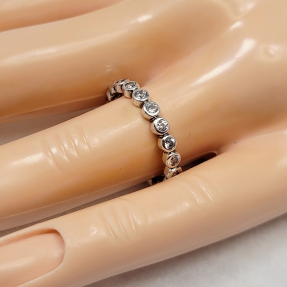 Sterling Silver Eternity Band - Picture 14 of 17